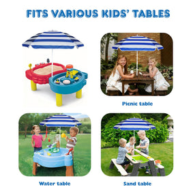 AMMSUN seaside umbrella ideal for beach-side shade during family outings.