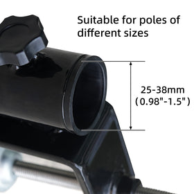 AMMSUN square rail fence umbrella holder secures shade above your railing.