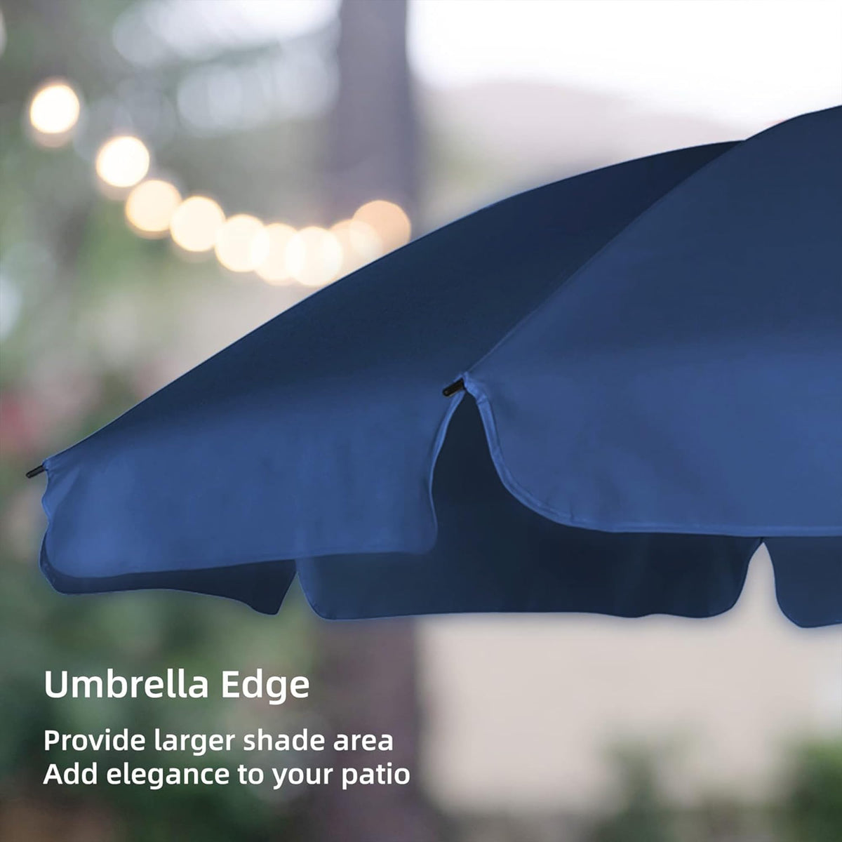 AMMSUN eight steel ribs reinforce durable canopy.