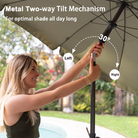 AMMSUN tan canopy uses UPF50+ fabric for sun protection