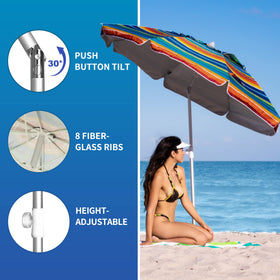 AMMSUN umbrella tilt feature adjusts shade as the sun moves.