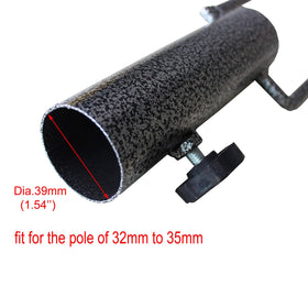 AMMSUN umbrella base in-ground installation showing quick setup.