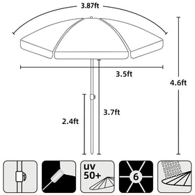 AMMSUN Easy push-up opening design for quick setup with adult help.