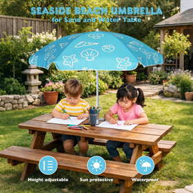 AMMSUN UPF 50+ canopy blocks strong sun during outdoor play.