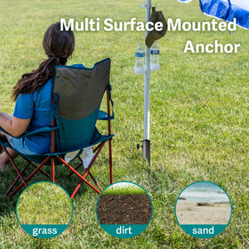AMMSUN wind resistance ground anchor helps prevent tipping