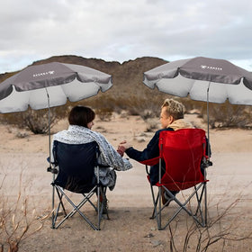 AMMSUN XL Chair Umbrella 360-degree swivel for sun tracking