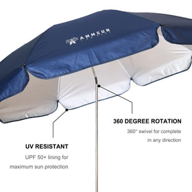 AMMSUN XL Chair Umbrella eight-rib frame for sturdy wind resistance
