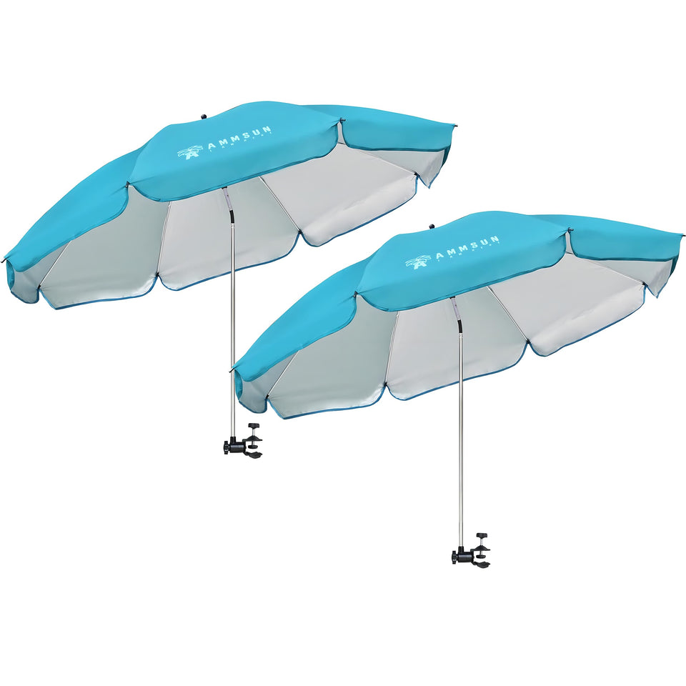 AMMSUN XL Chair Umbrella bright blue in a compact pack for easy assembly