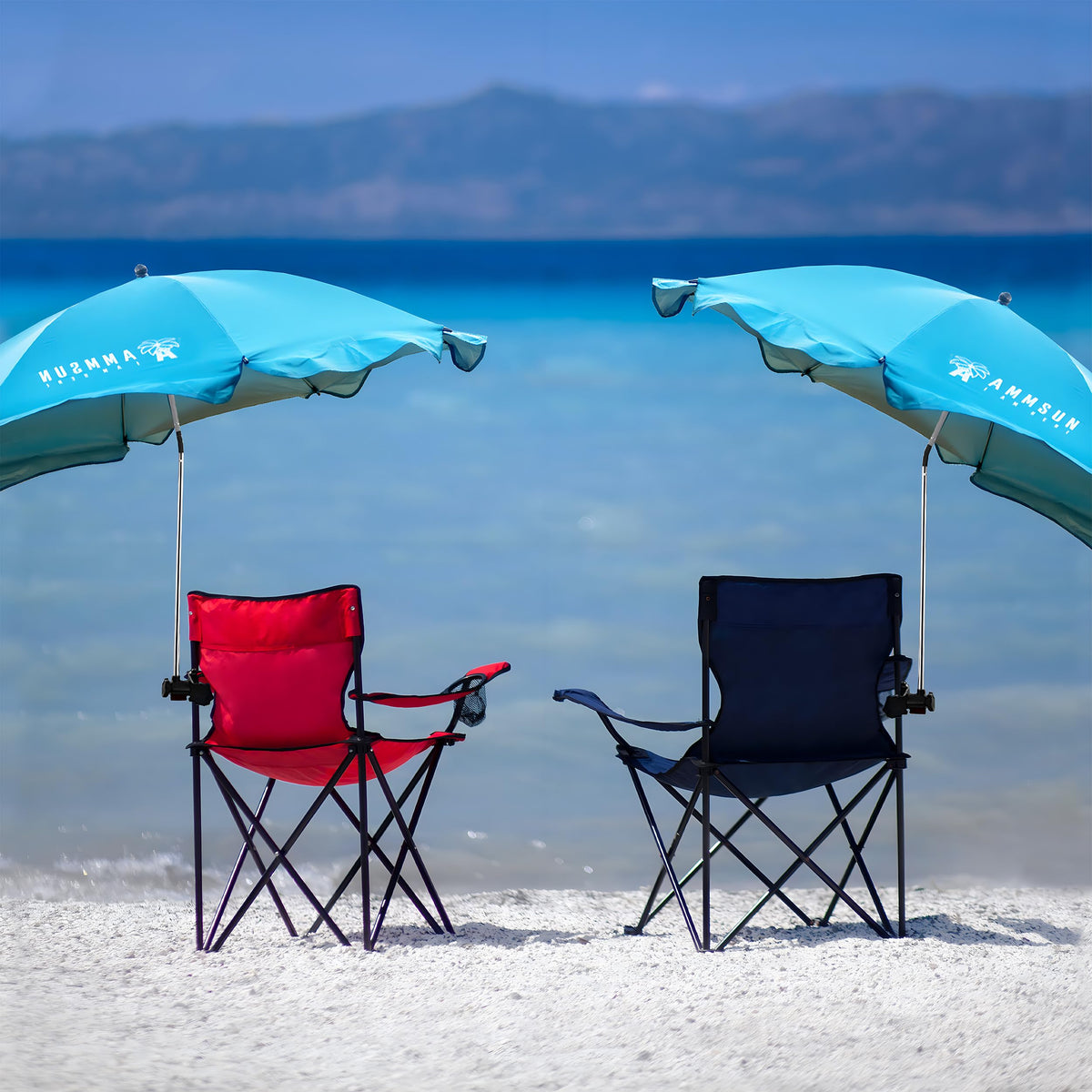 AMMSUN XL Chair Umbrella carries in a bag for portable shade