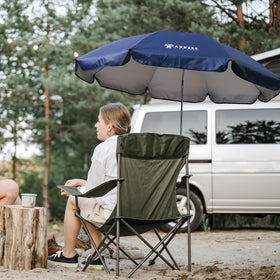 AMMSUN XL Chair Umbrella 360-degree swivel for flexible sun tracking