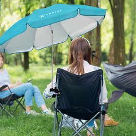 AMMSUN XL Chair Umbrella tilt-swivel mechanism offers flexible shading angles.