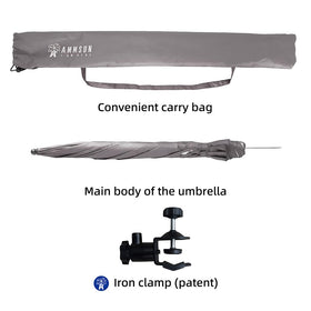 AMMSUN universal clamp fits round or square surfaces