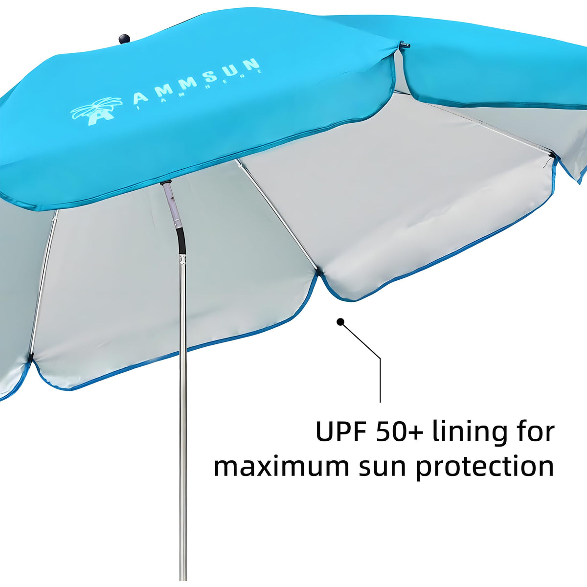 AMMSUN XL Chair Umbrella with UPF50+ protection for sun protection