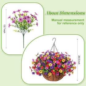 Ammyoo daisy hanging basket mounted on a porch for outdoor ambience