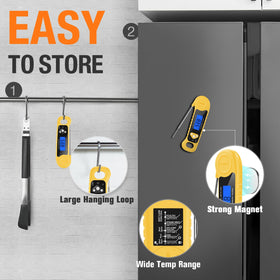 AMMZO Auto-off Hold feature thermometer conserving battery while cooking
