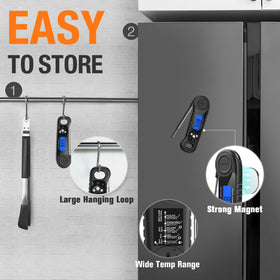 AMMZO thermometer kit includes batteries for immediate use.