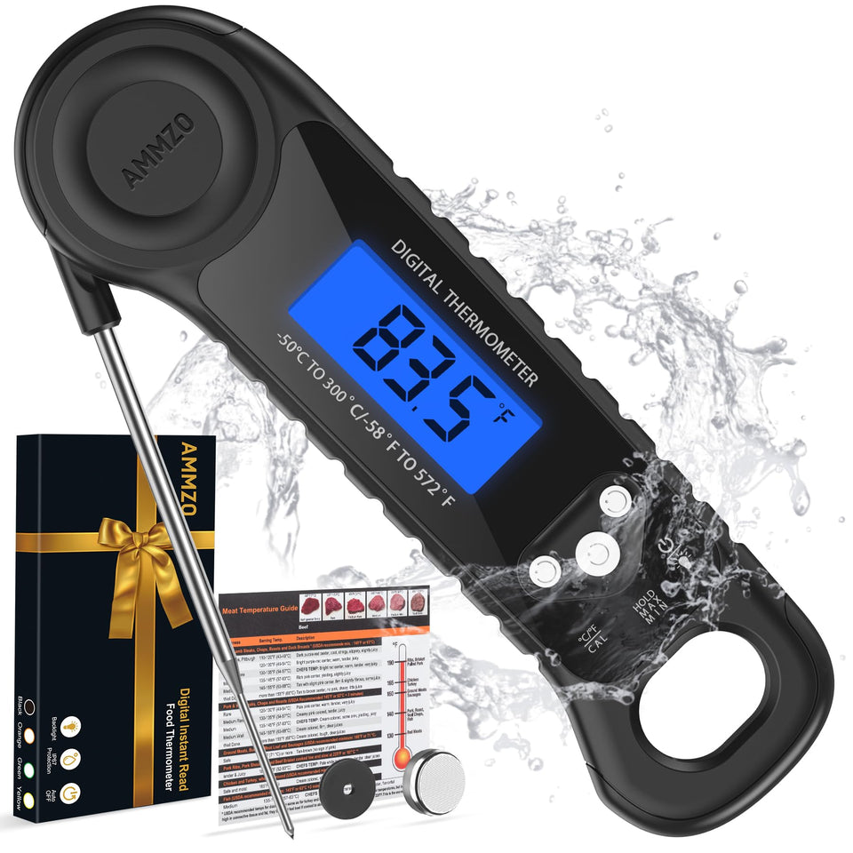 AMMZO meat thermometer quick-read for precise grilling results.