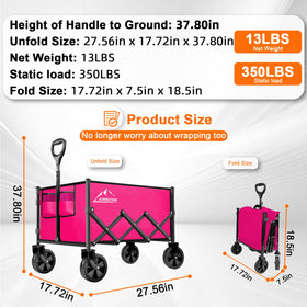 AMNOW all-terrain wheels roll smoothly on grass and pavement.