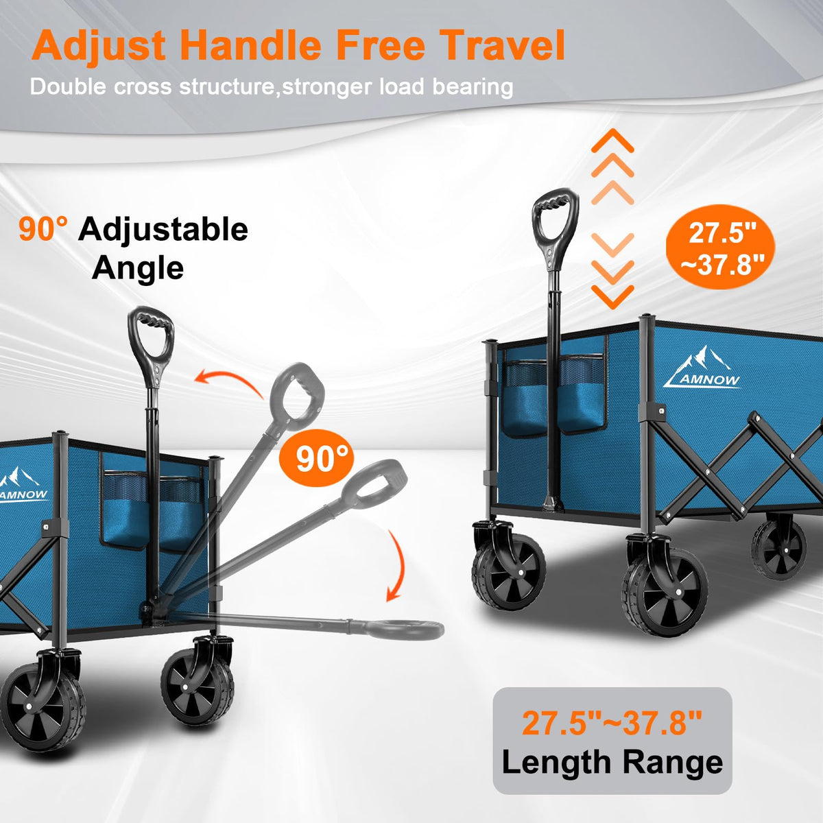 AMNOW removable wheels simplify maintenance and storage.