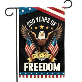 AmoraKiva 1776-2026 garden flag front double-sided for outdoor display.