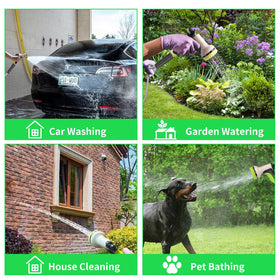 AMOOX all-weather durable hose performing in sun and rain