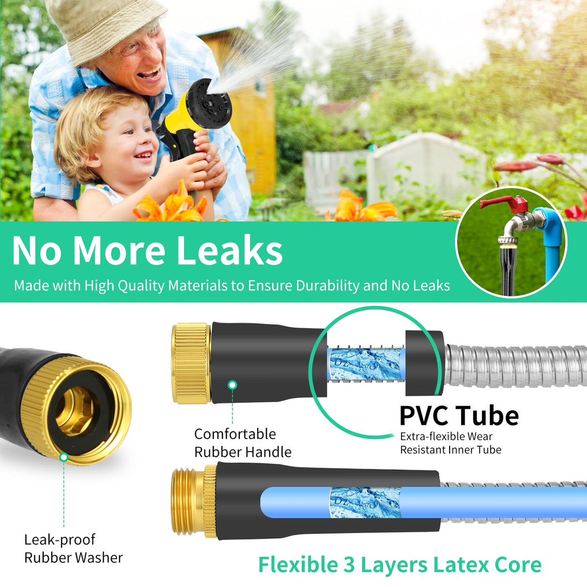 AMOOX kink-free flexible design stays smooth and tangle-free.