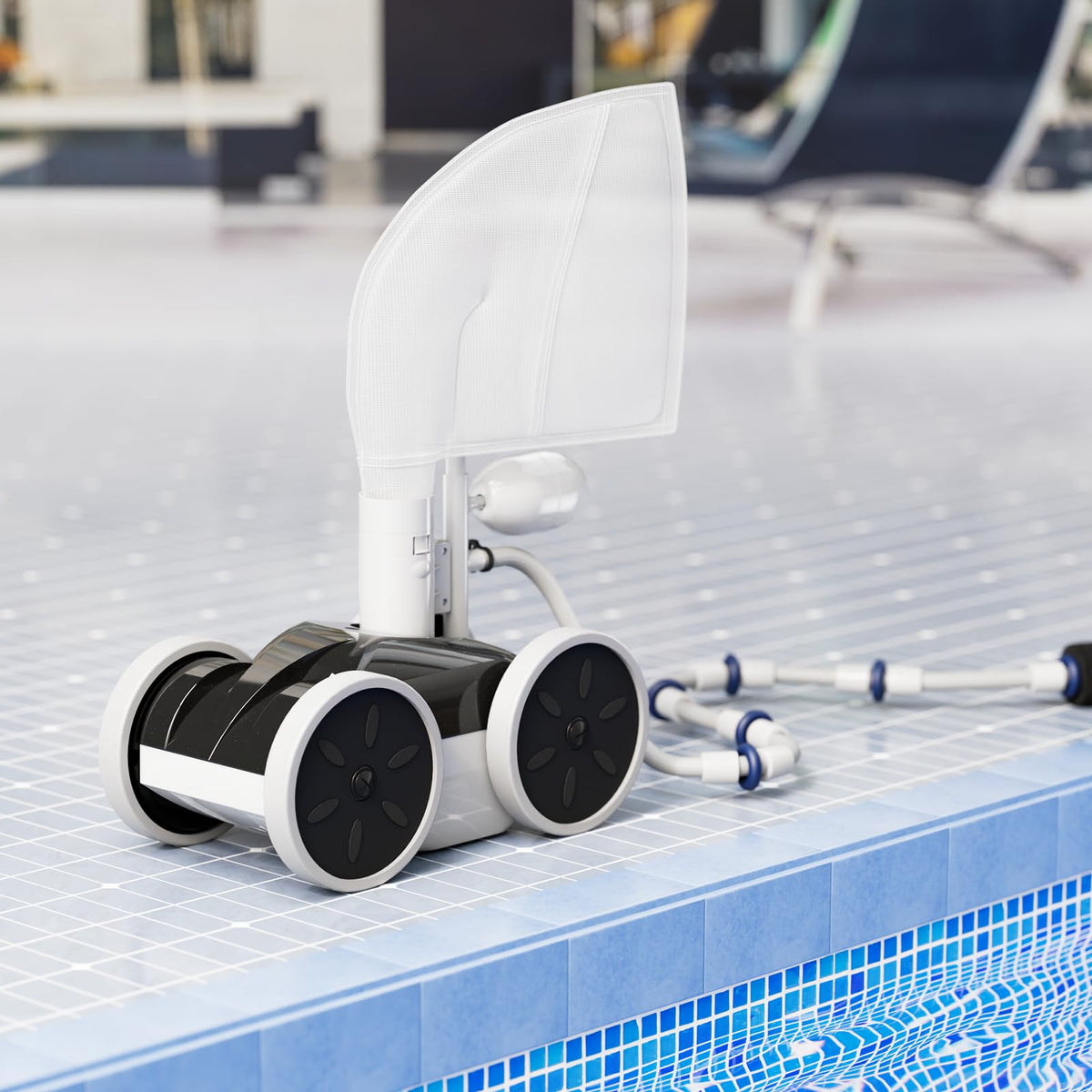 Amptyhub upgrade pool sweeper mounting assembly during installation