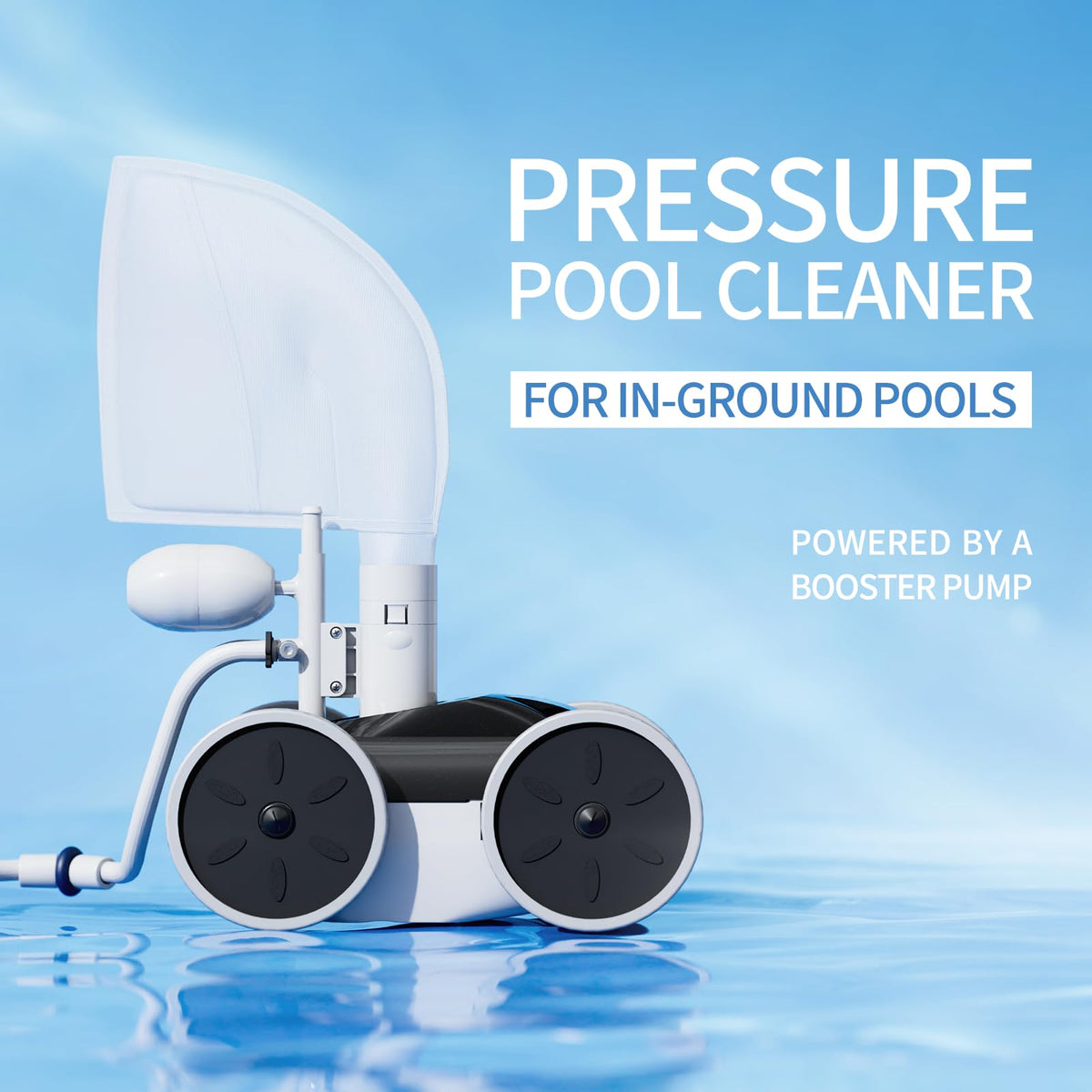 Amptyhub upgrade pool sweeper wheel system emphasizing stability and wide coverage