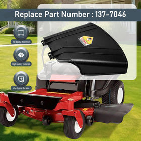 AMTHKNO deflector chute directs clippings away to boost mowing efficiency
