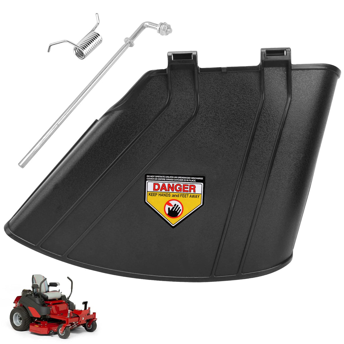 AMTHKNO deflector chute ready for reliable performance during mowing