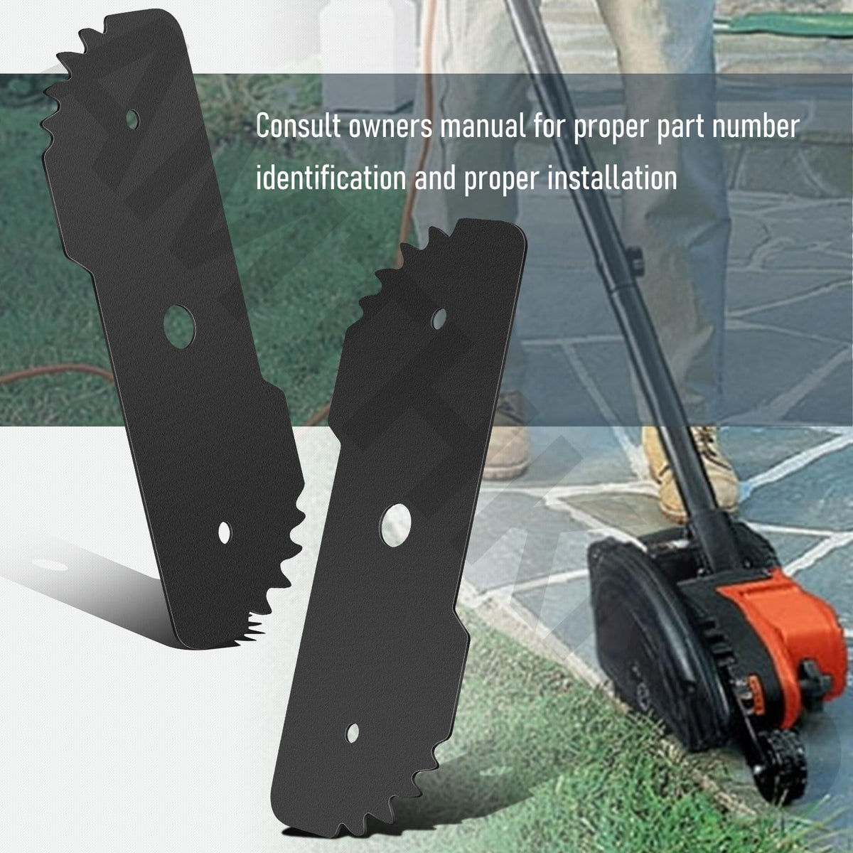 AMTHKNO edger blade hardened steel for long-lasting performance