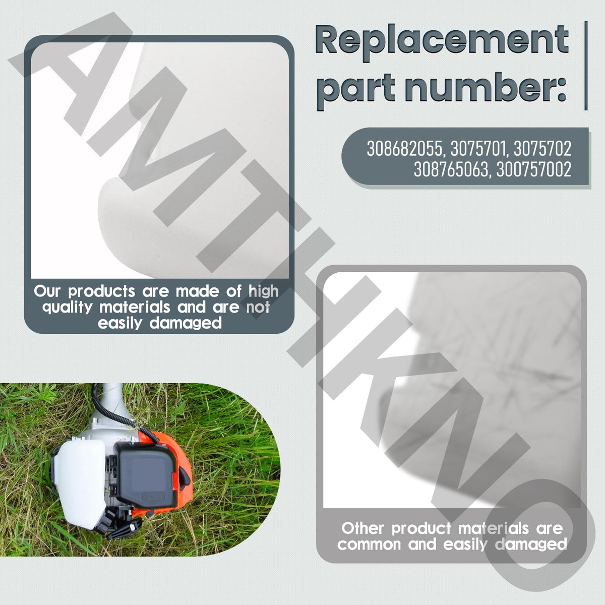 AMTHKNO fuel tank assembly with lines filter for complete replacement kit.