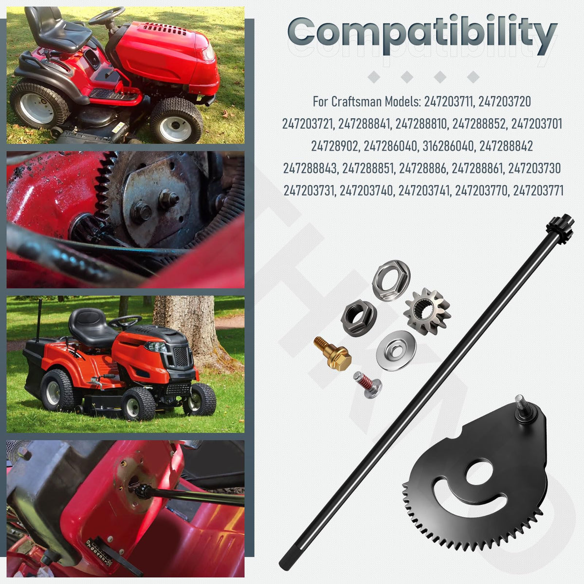 AMTHKNO compatibility with MTD and Troy-Bilt tractors for versatile use