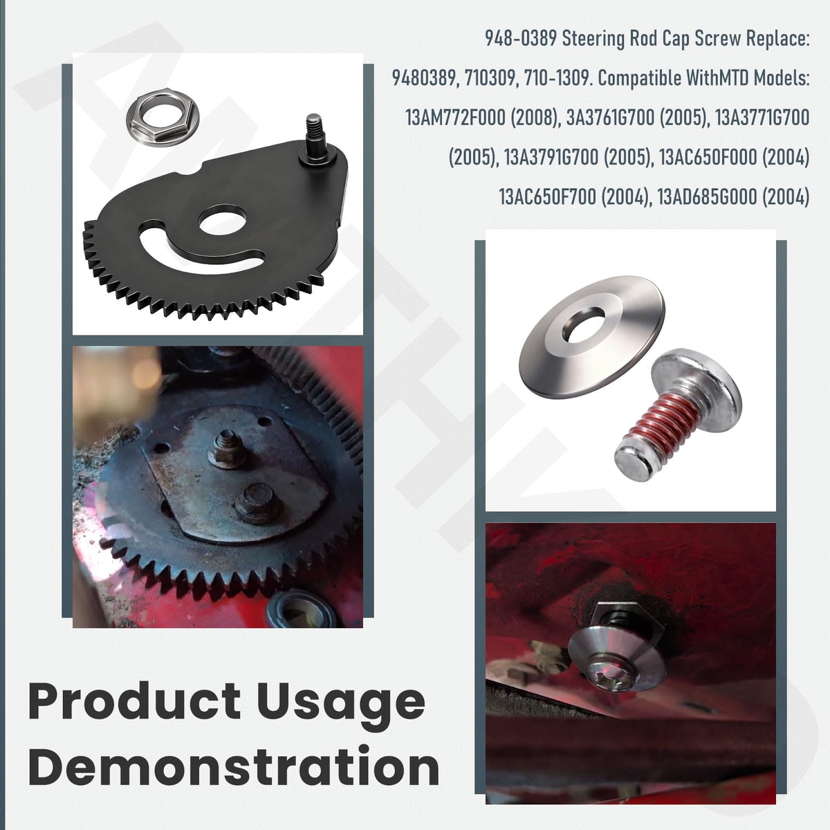 AMTHKNO pinion gear & bushing 941-0656A enables smooth engagement