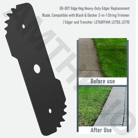 AMTHKNO EB-007 blade dimensions indicating seven-and-a-half inch edge area.