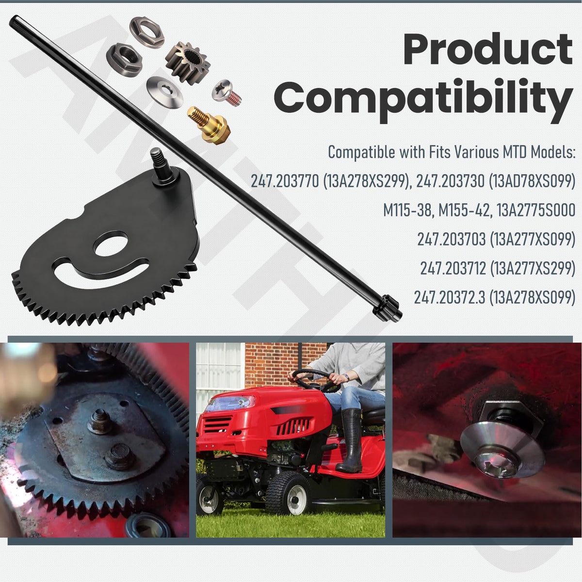 AMTHKNO steering rod cap with screw demonstrates secure assembly for sturdy connections.