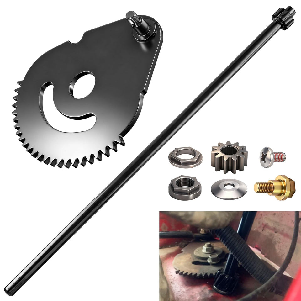 AMTHKNO steering shaft shows 53.6 cm length for precise compatibility with MTD and Troy-Bilt.