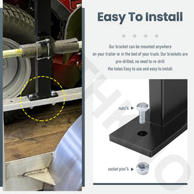 Includes rack hardware and hangers for quick setup and safety.