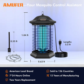 AMUFER Bug Zapper long 5.5 ft cord for flexible placement