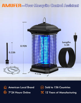 AMUFER Bug Zapper IPX4 casing withstands weather.