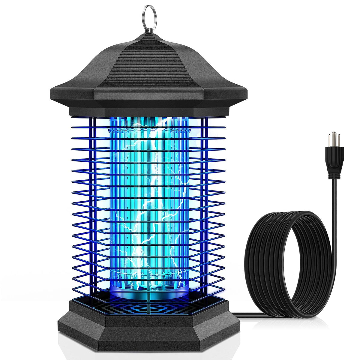 AMUFER Bug Zapper outdoor-indoor unit glows to attract pests