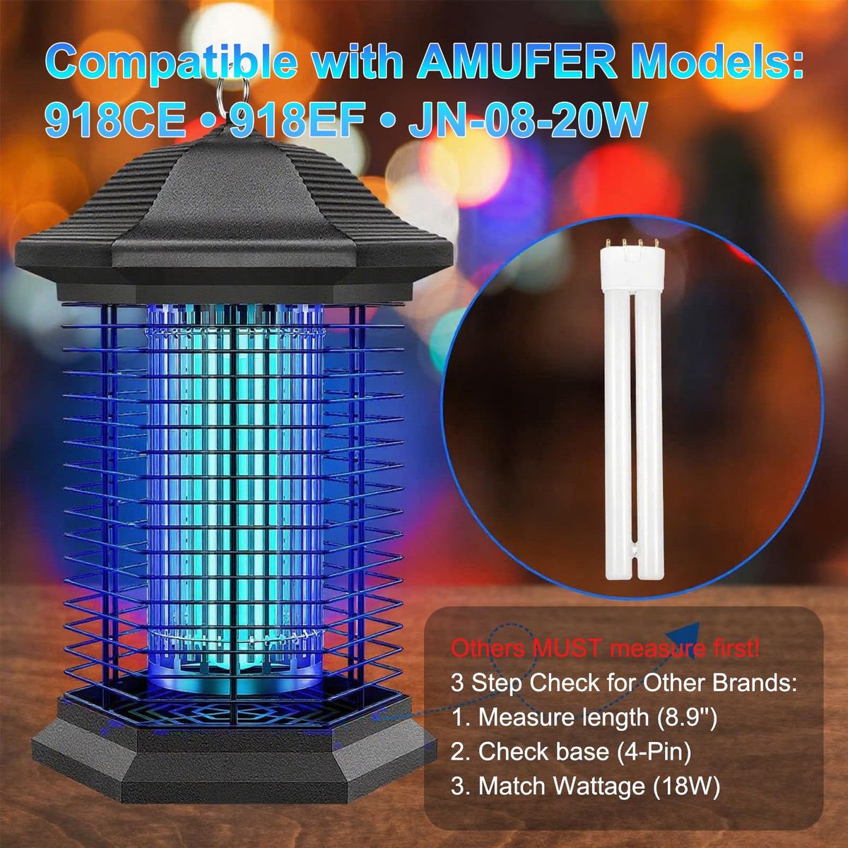 AMUFER long-life bulb offers up to 5000+ hours of use.