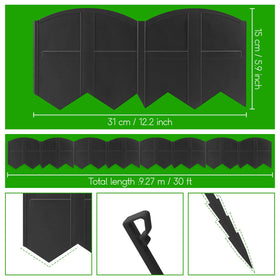 AMURS 12.16 x 5.9 inch edging pieces suit versatile lawn edges.