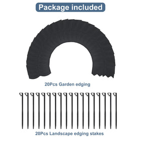 AMURS garden edging assembly process shows tool-free install.