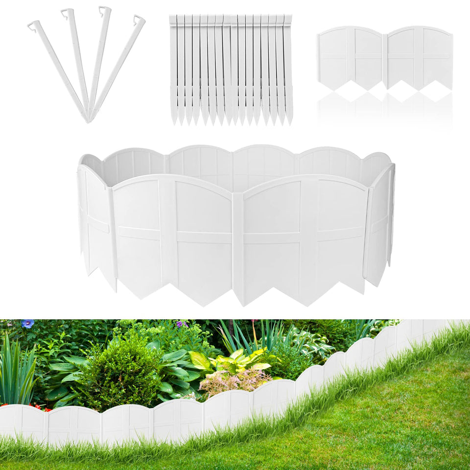 AMURS garden edging border 20ft white edge creates a clean lawn boundary.
