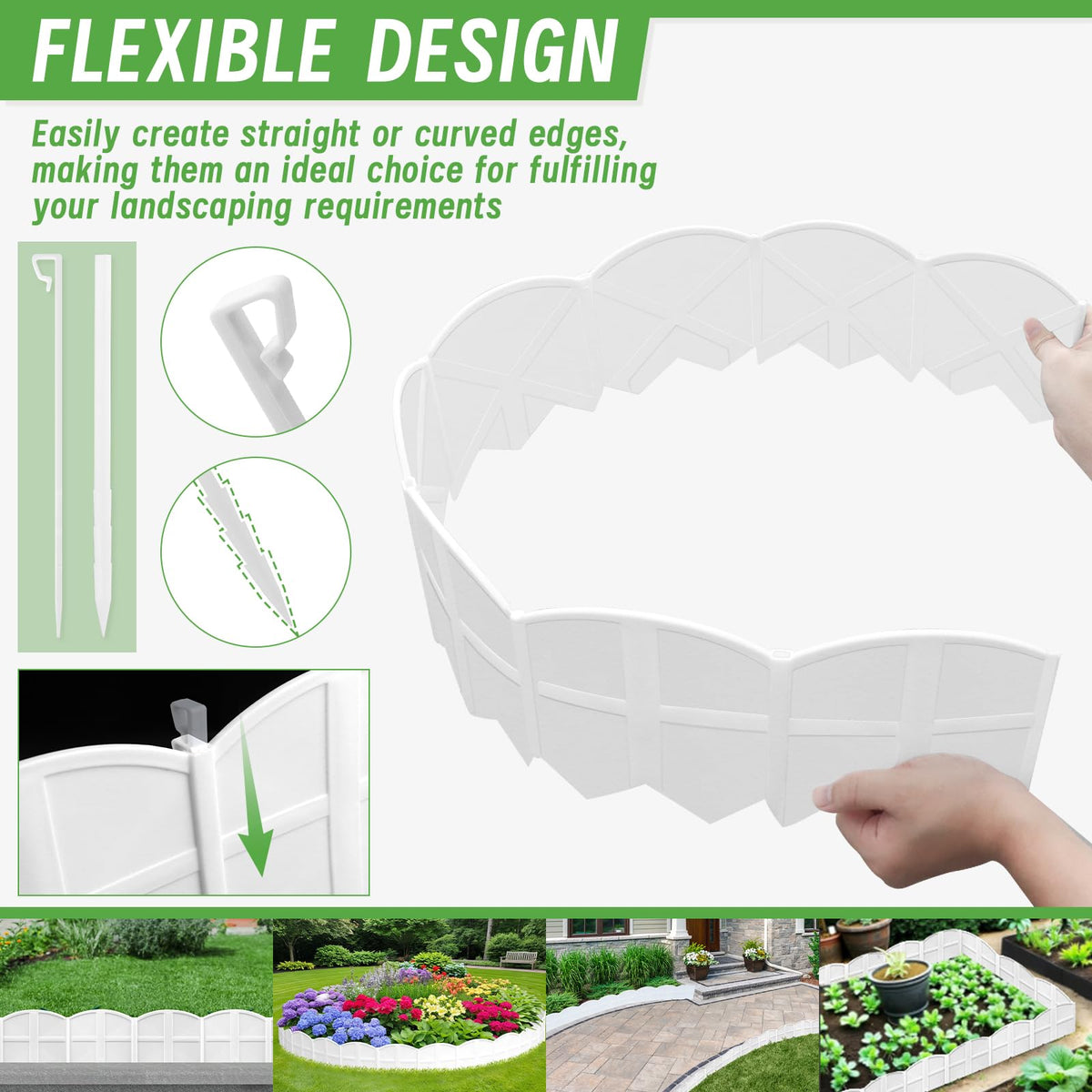 AMURS interlock system showcases seamless DIY edging for tidy garden shapes.