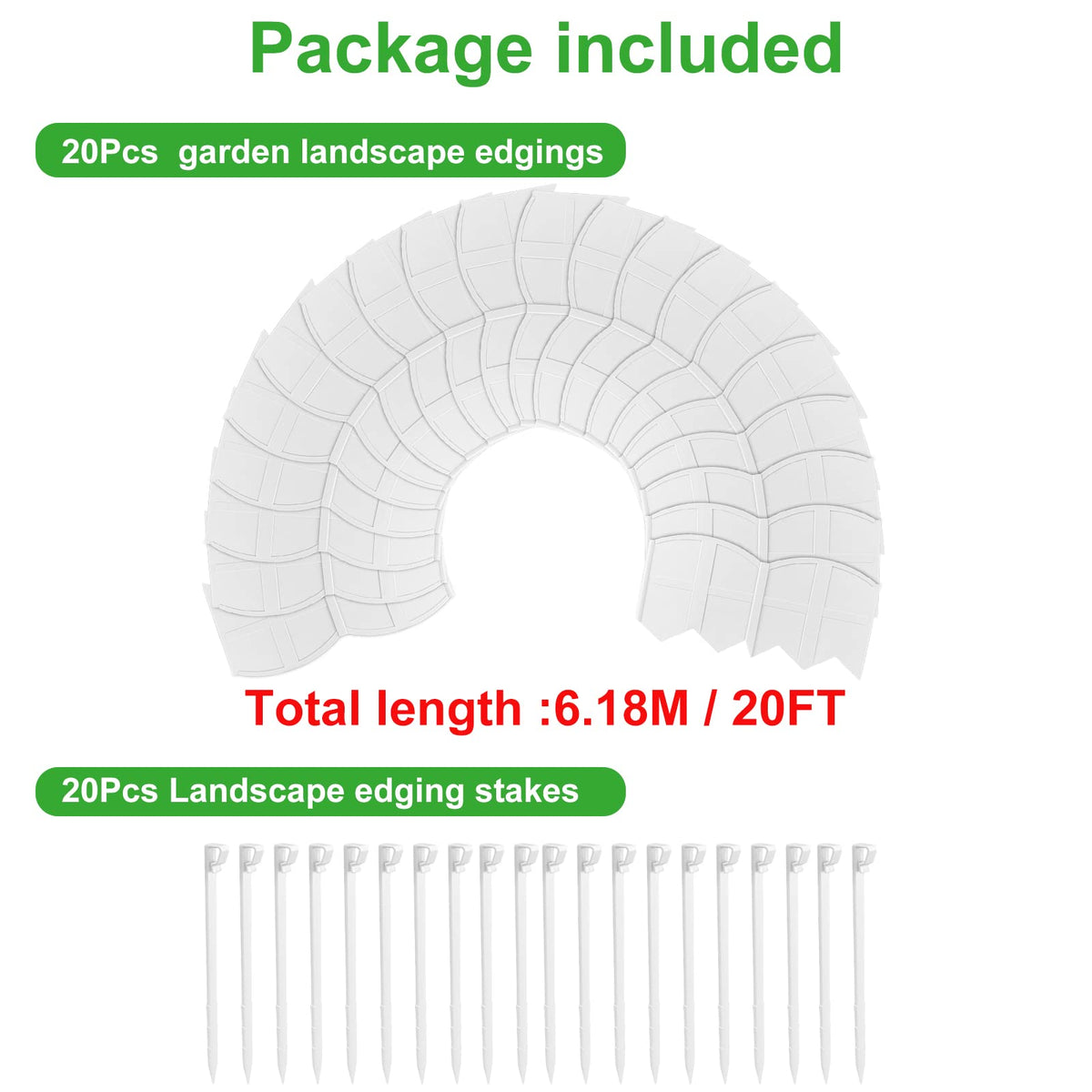 AMURS 20ft kit offers versatile edging for multiple garden zones.