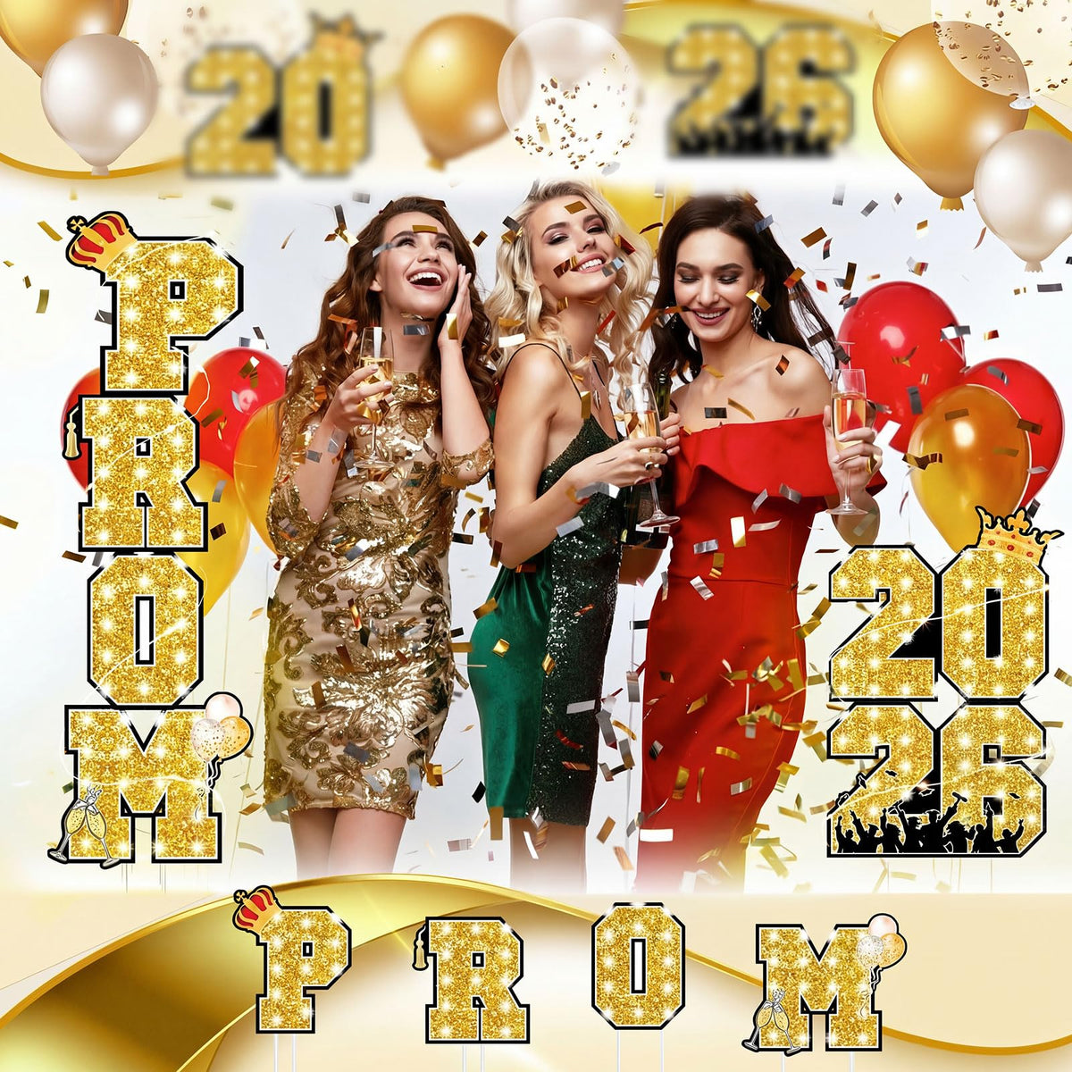 Amyhill 2026 grad party backdrop idea using yard signs