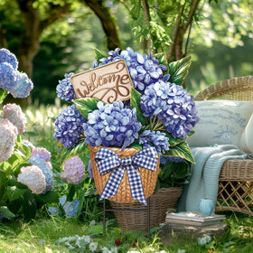 Amyhill floral yard stake decor enhances patios and walkways with seasonal charm