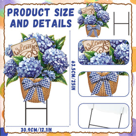 Amyhill multicolor metal yard sign welcomes guests to your porch